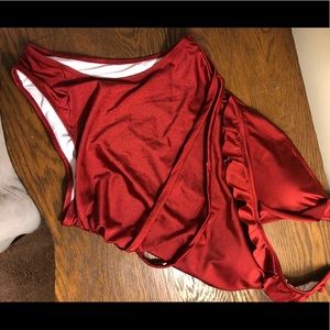 Burgundy bathing suit